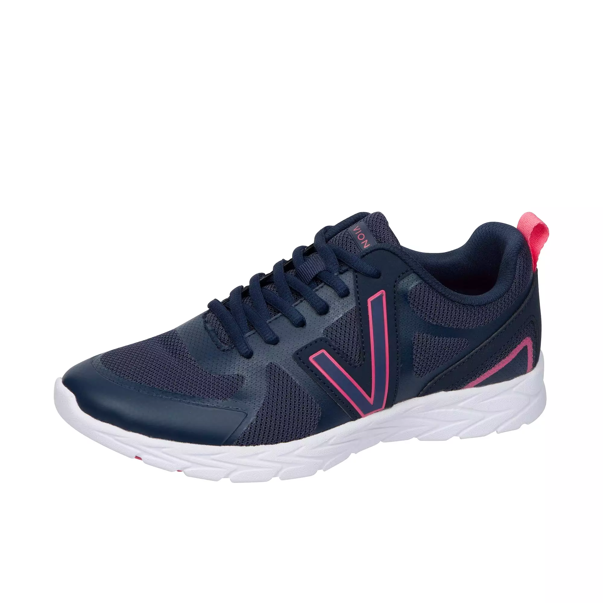 Vionic Womens Miles II Sneaker Navy Pink