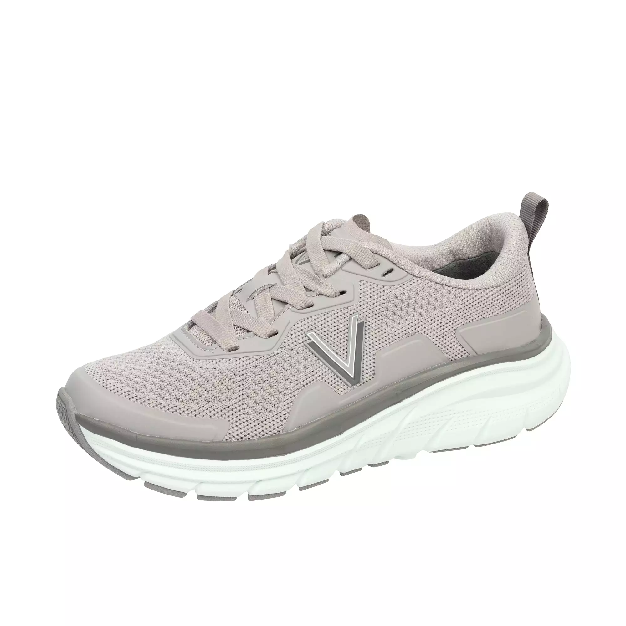 Vionic Womens Walk Max Lace Up Sneaker Light Grey