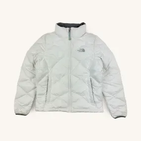 White The North Face Nuptse 550 Puffer Jacket Coat (S)