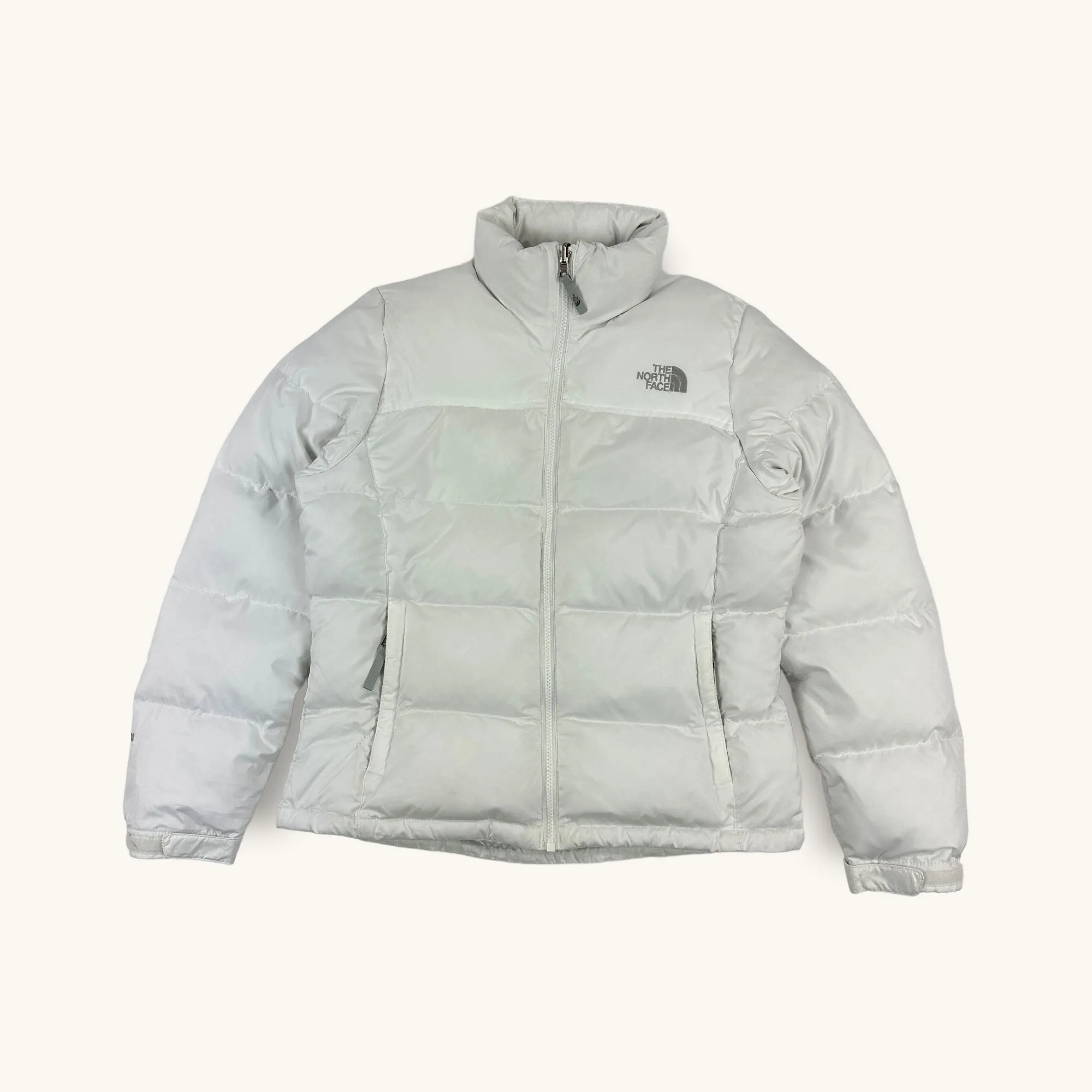 White The North Face Nuptse 700 Puffer Jacket Coat (M)