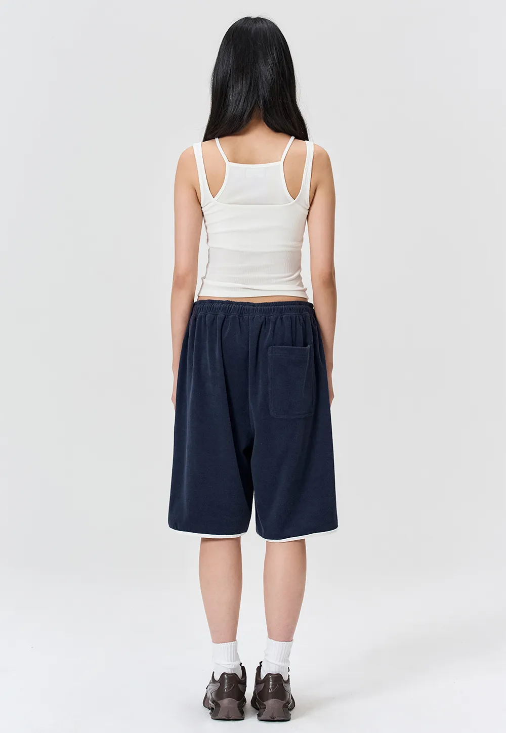 WOOALONG  |Blended Fabrics Sleeveless Street Style Plain Logo