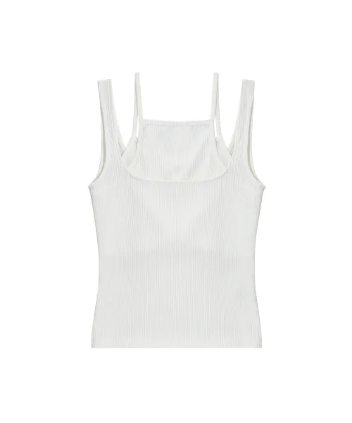 WOOALONG  |Blended Fabrics Sleeveless Street Style Plain Logo