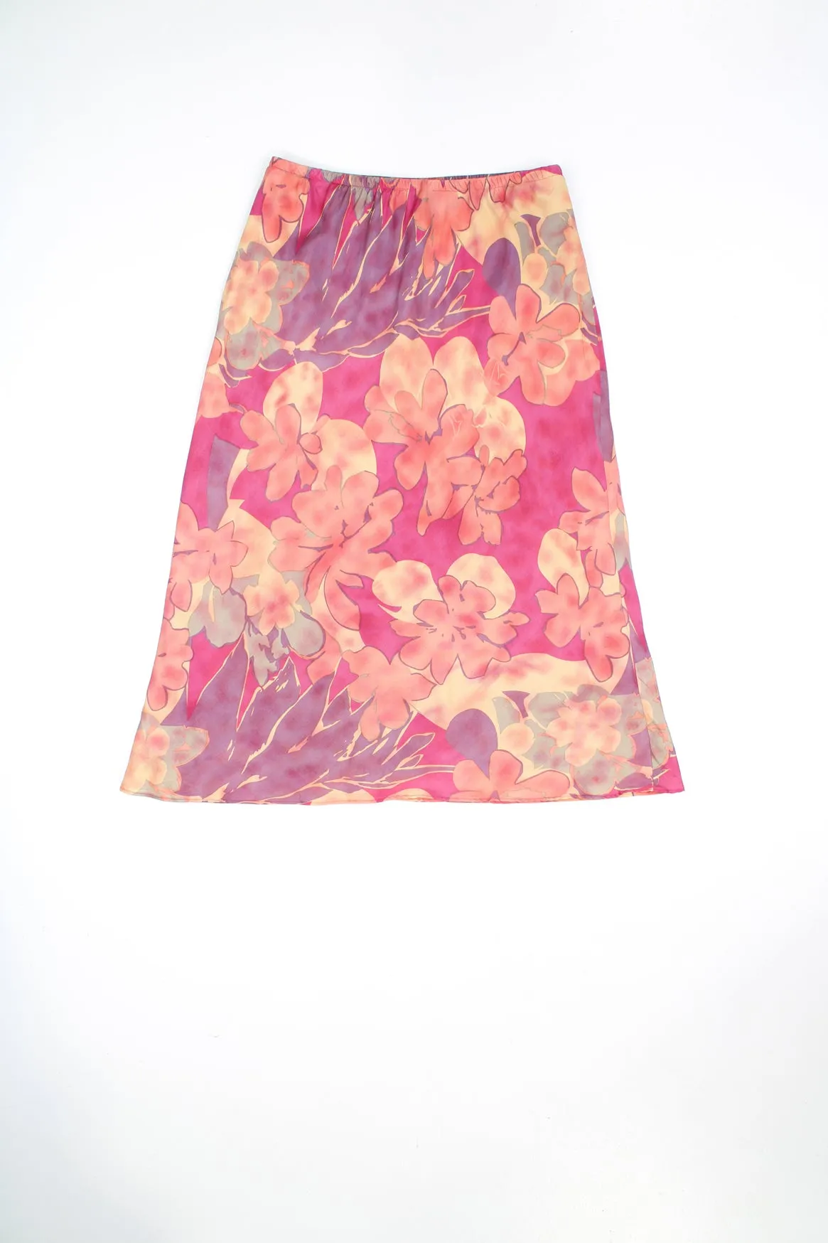 Y2K Silk Midi Skirt