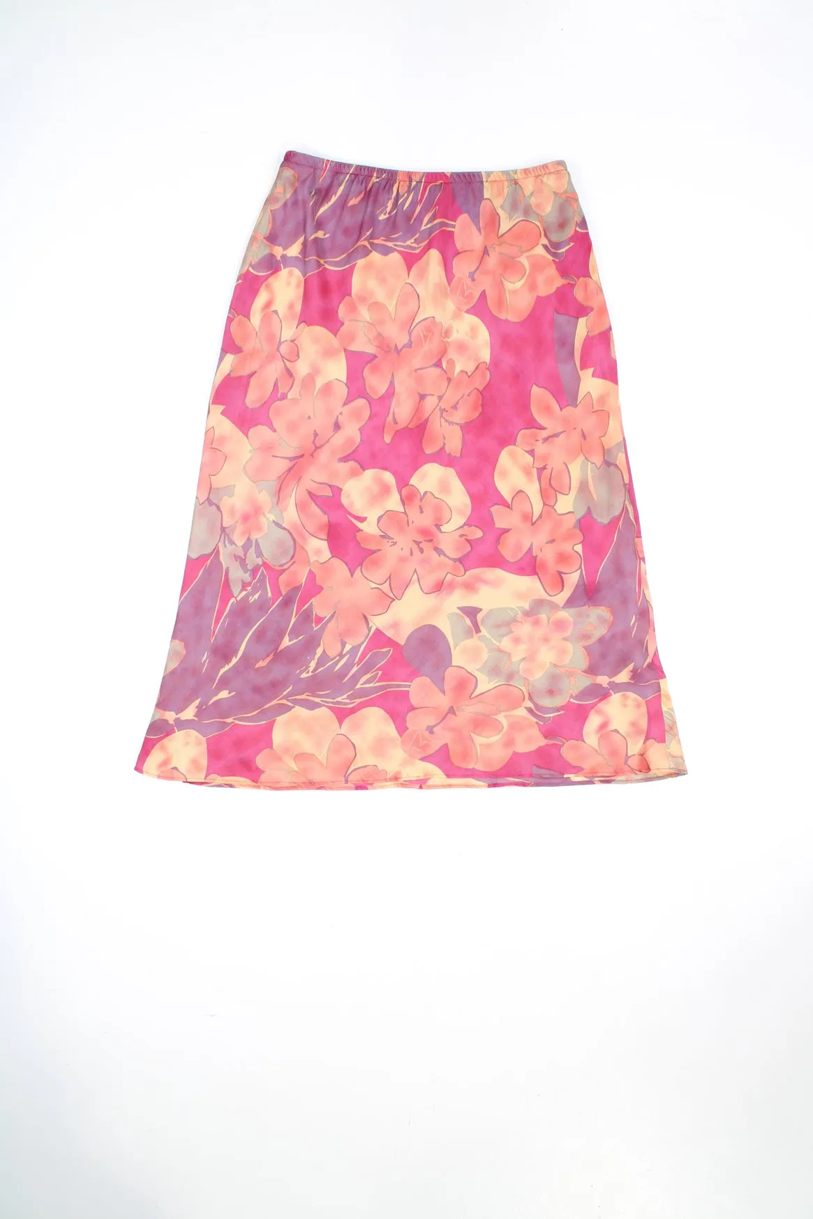 Y2K Silk Midi Skirt